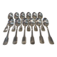 12 silver-plated dessert spoons Frionnet filet shell 18.3cm