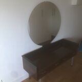 Meuble d'entrée avec miroir rond
