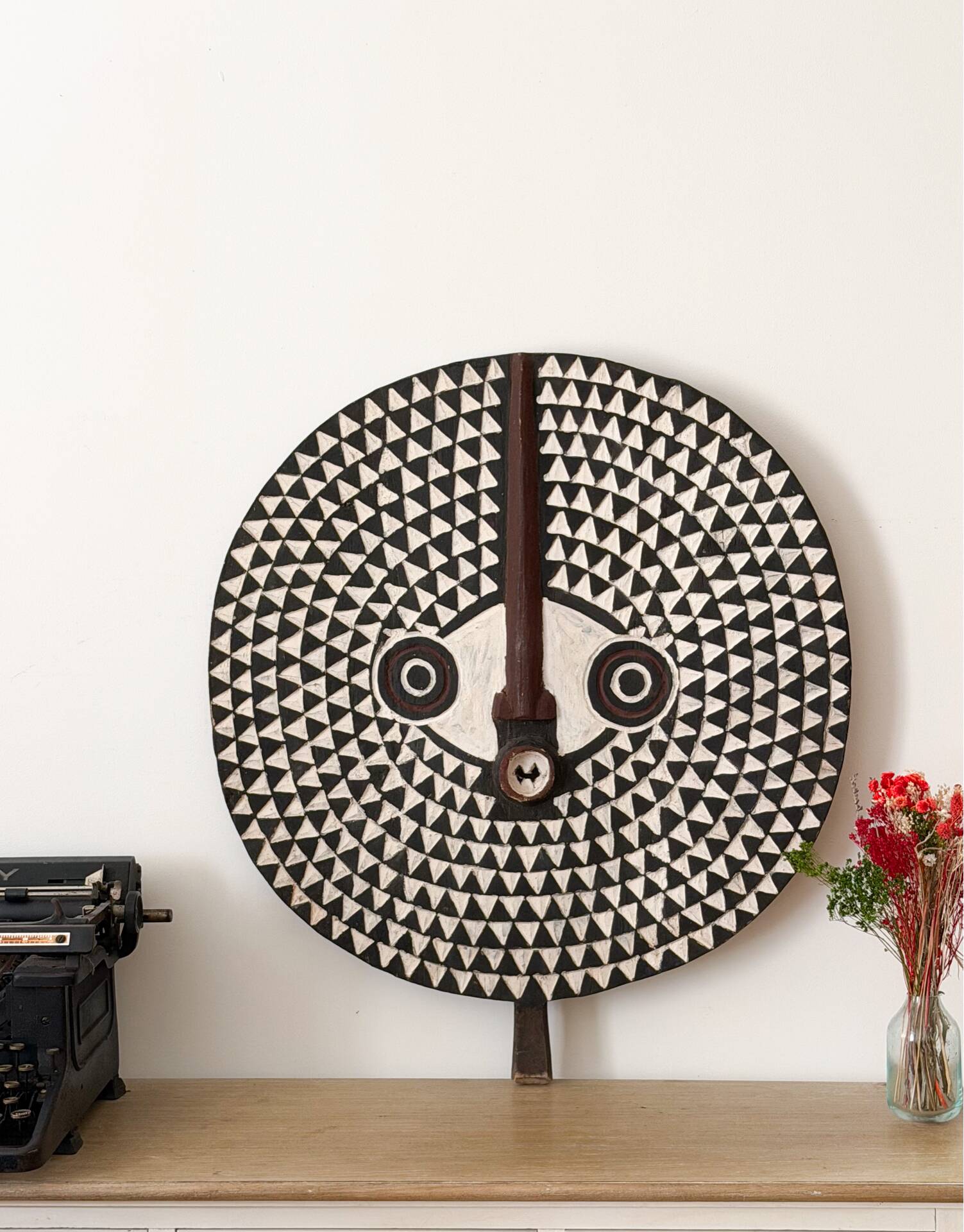 Large wooden sun mask (Burkina Faso)