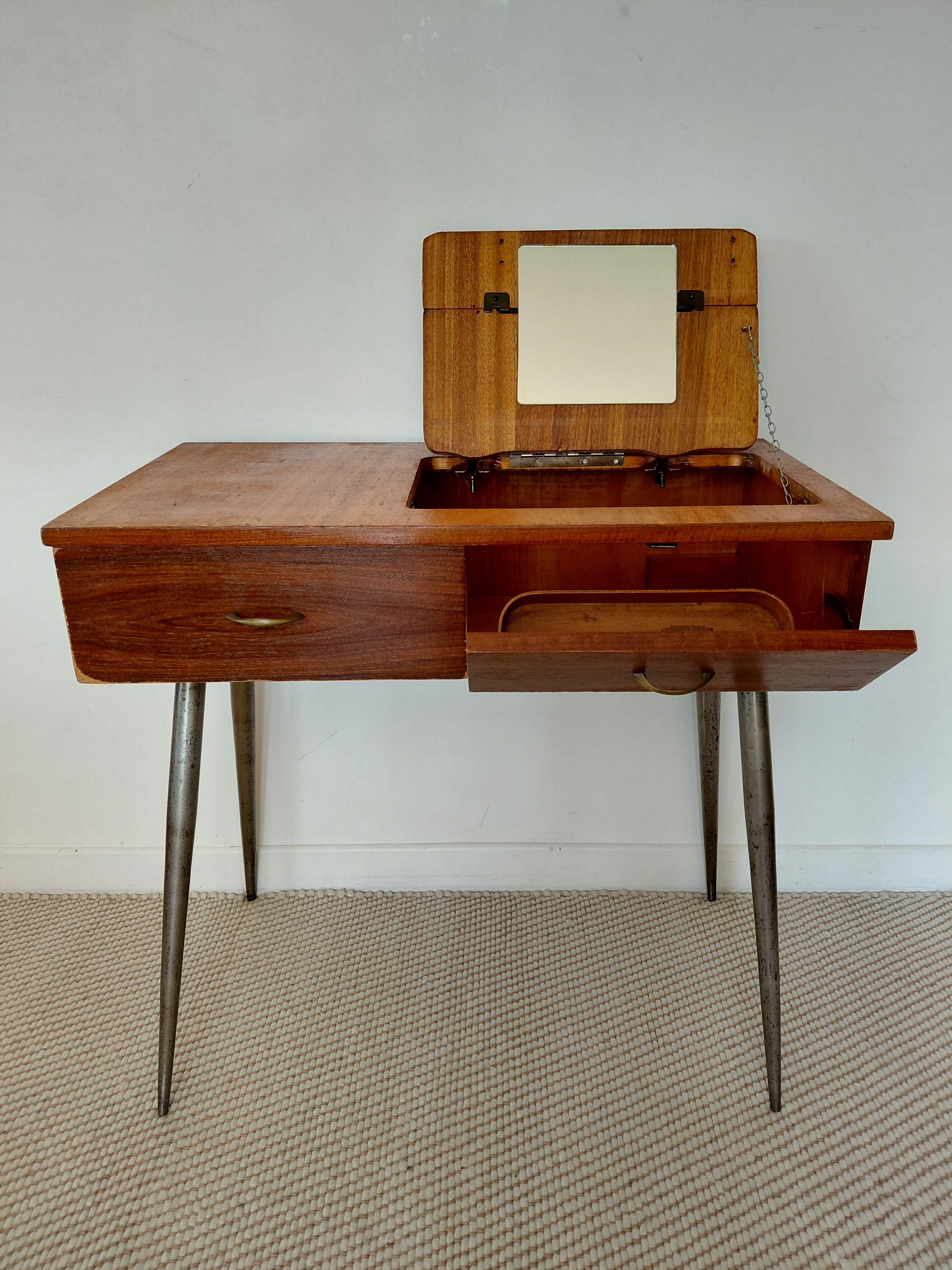 Scandinavian hairdresser in teak veneer - 1960s