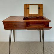 Coiffeuse scandinave en placage teck - années 60