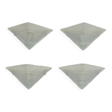 Postmodern Set of four large thick murano glass sconces by Mazzega. Italy 1980s