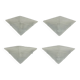 Suite de quatre grandes appliques postmodernes en verre de Murano épais par Mazzega. Italie années 1980