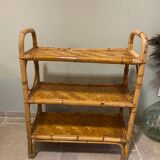 Vintage rattan shelf