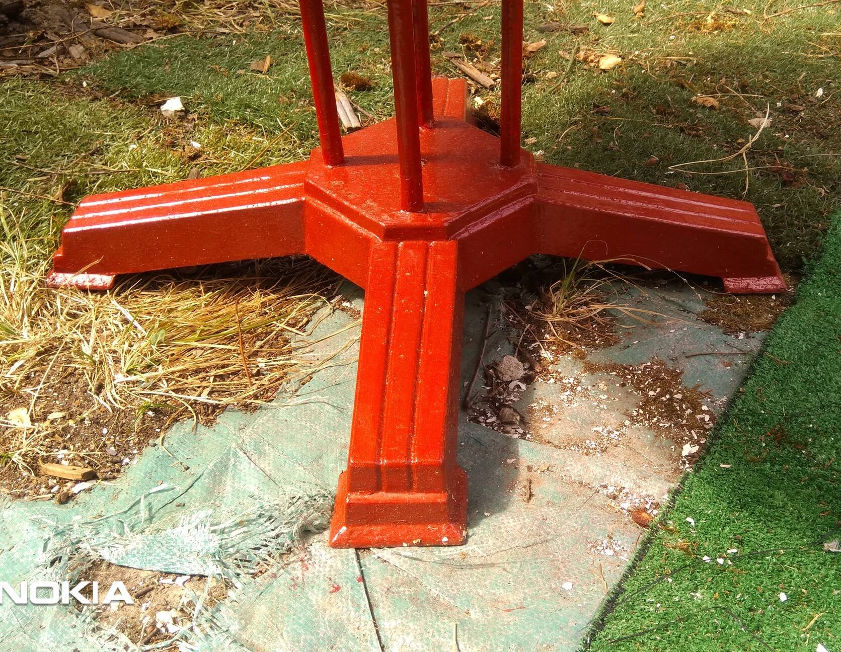 Antique cast iron art deco bistro garden table