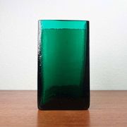 Minimalist mid-century glass block vase by Finncristall, Finland, 1960s.