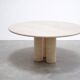 Round dining table in travertine – Ø 140 cm