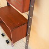 Vintage Scandinavian teak and aluminum coat holder