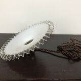 Old white opaline and brass hanging No.4