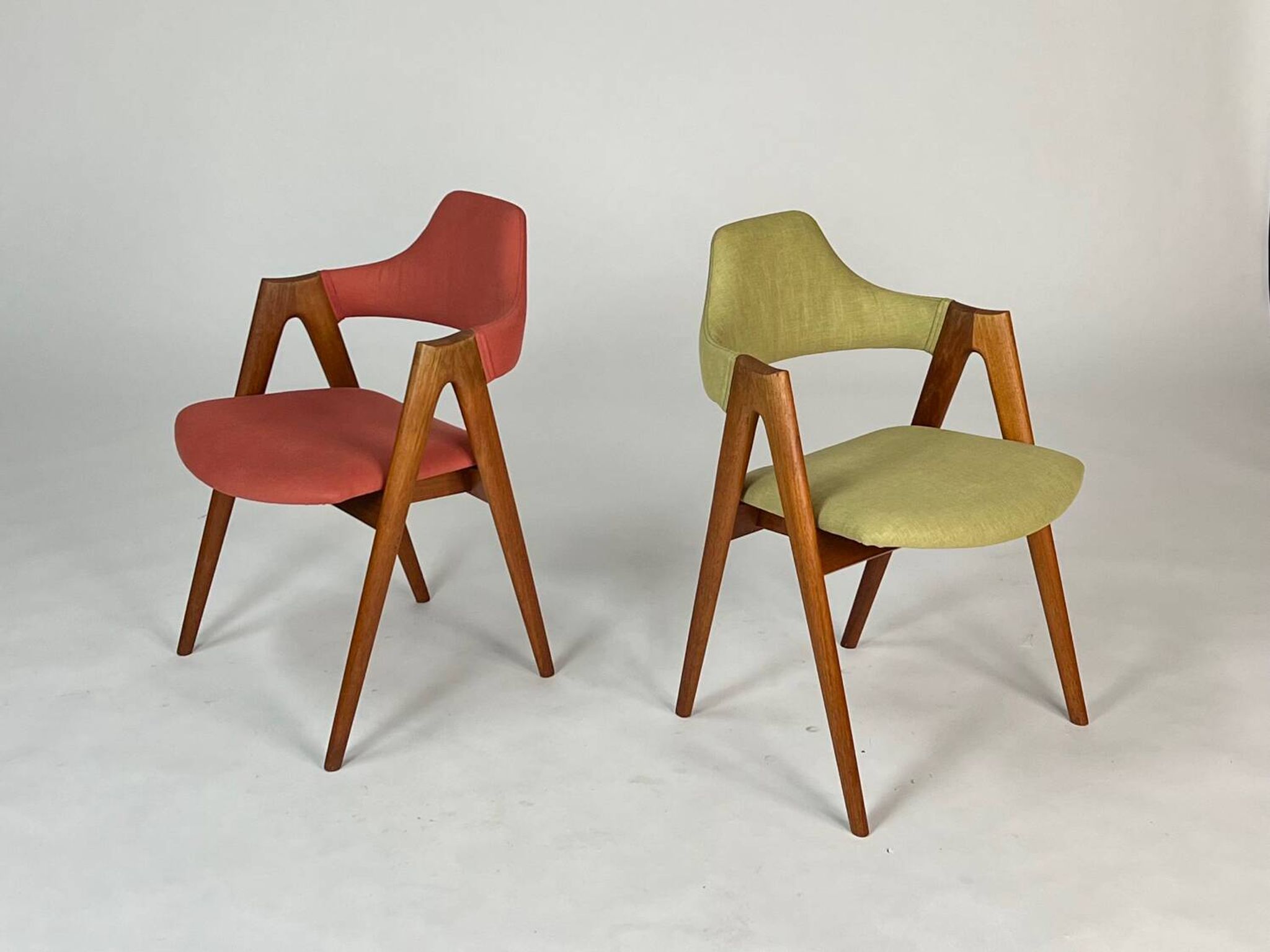 Set of two Vintage Danish Teak Compass chairs by Kai Kristiansen