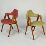Set of two Vintage Danish Teak Compass chairs by Kai Kristiansen
