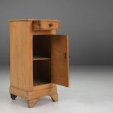 Elegant Art Deco wooden nightstand with drawer, France 1930s