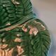 Green earthenware leaf dish – Sarreguemines France, circa 1955