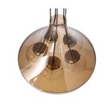 70s plexiglass tulip pendant light / chandelier