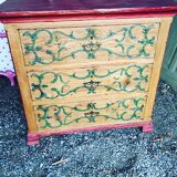 Savoyarde painted 3 drawer dresser