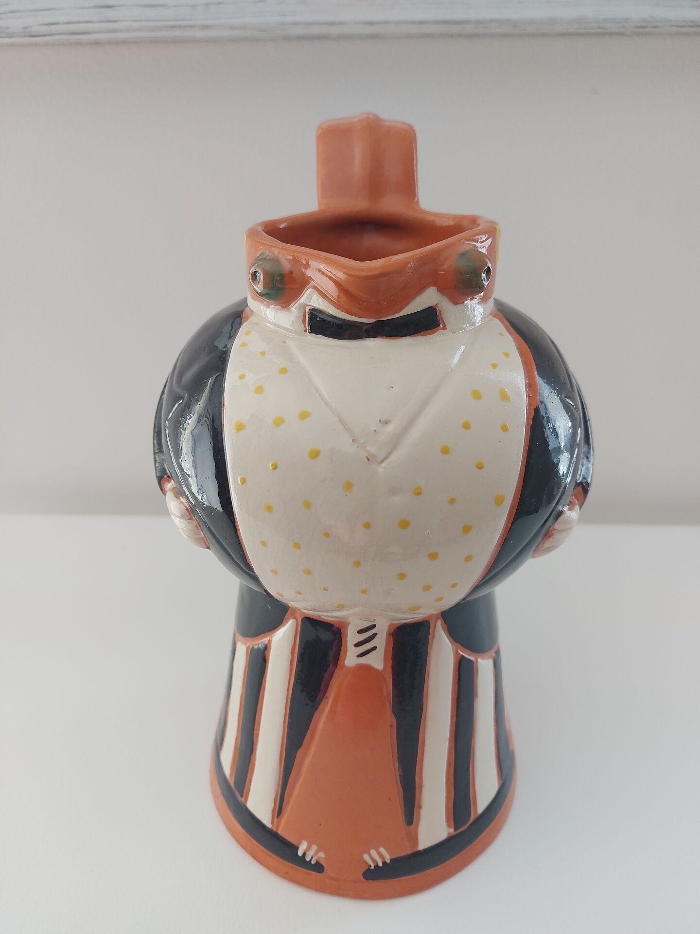 Vintage zoomorphic ceramic pitcher