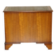 Bureau à deux caissons en bois de if frisé et cuir