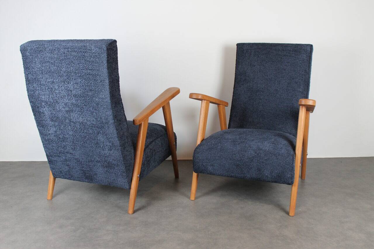 Pair of vintage Scandinavian armchairs from the 1960s.