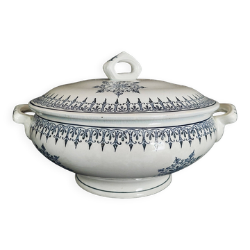 Soupière ancienne faïence Saint Amand décor primax