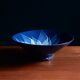 Empty pocket, blue ceramic bowl minimalist floral pattern