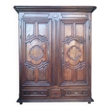 Louis XIV wardrobe in solid oak, 18th century
