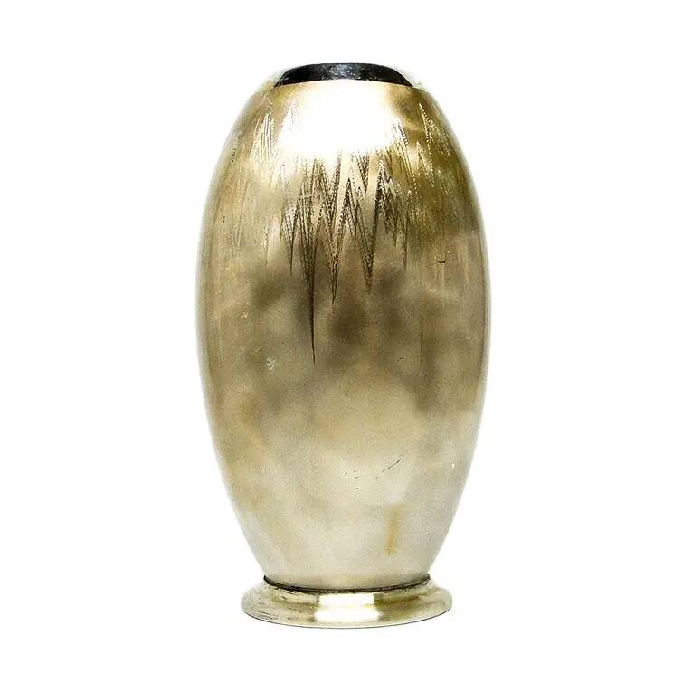 Ikora vase, Art Deco, silver-plated brass, WMF, Germany, 1930s