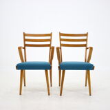 1960s Set of Four Oak Dining Chairs, Czechoslovakia