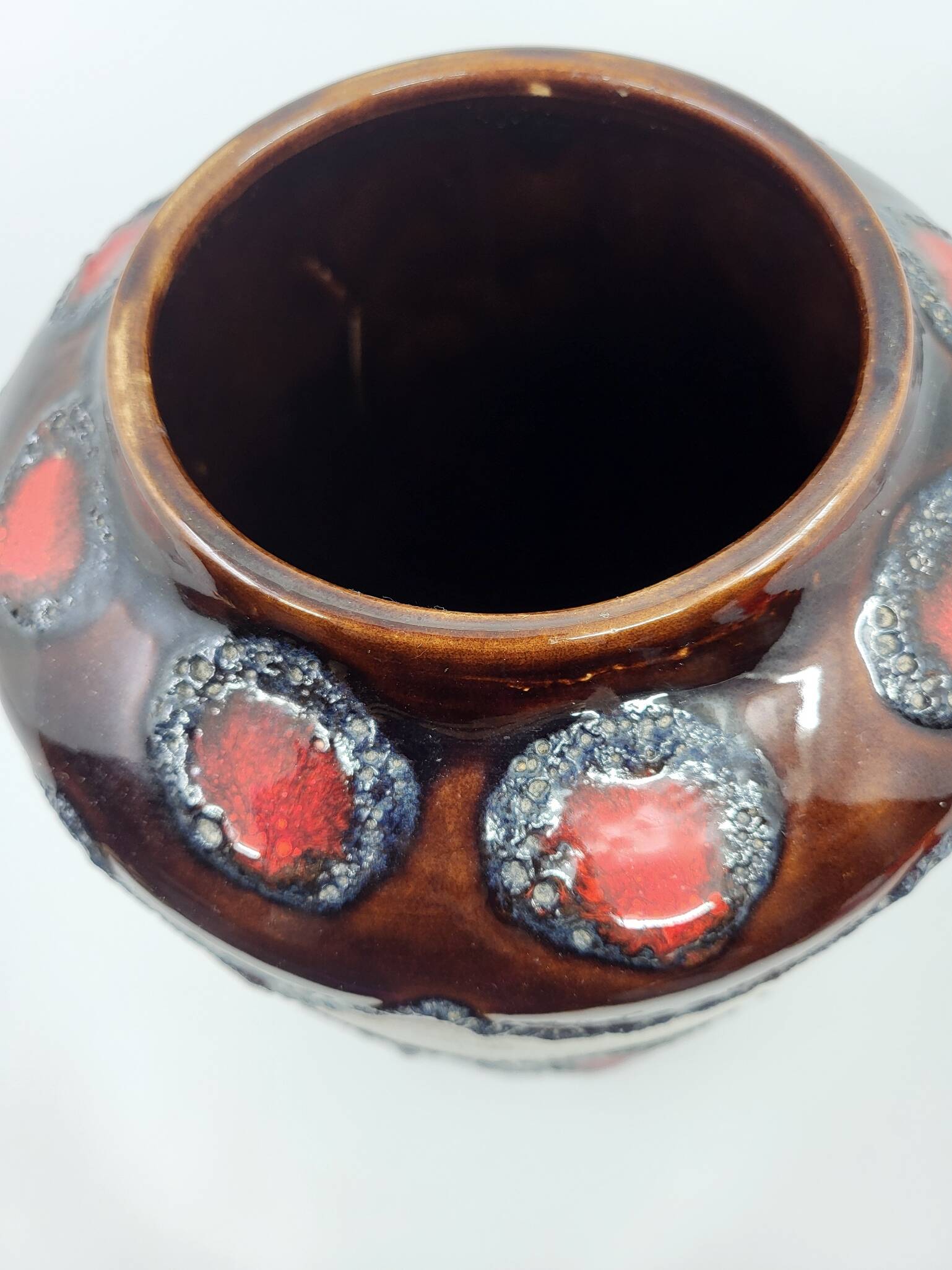 Vase West Germany in multicoloured ceramic Germany 1960