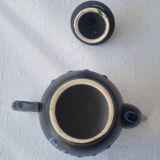 Black stoneware teapot