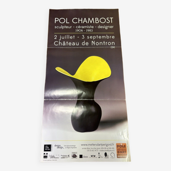Poster exhibition Pol Chambost, photo Bernard Dupuy, Chateau de Nontron, 2016