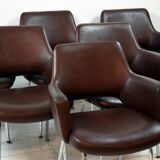 6 fauteuils en skaï