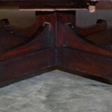 Edwardian revolving bookcase in hardwood with Sheraton inlay.