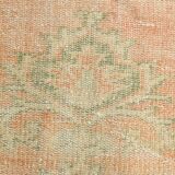 6x9 Peach Orange Turkish Vintage Rug, 192x288Cm