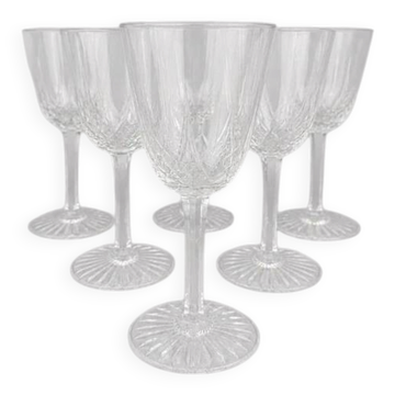 Baccarat, Epron service, set of 6 white wine glasses size 4.