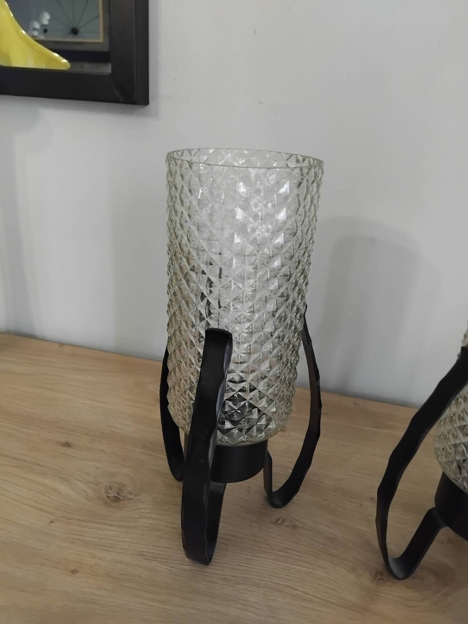 Pair of vintage candle holders from the 50s and 60s design.