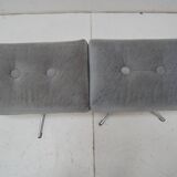A pair of swivel stools, Tabourets or footstools, Czechoslovakia, 1970s.
