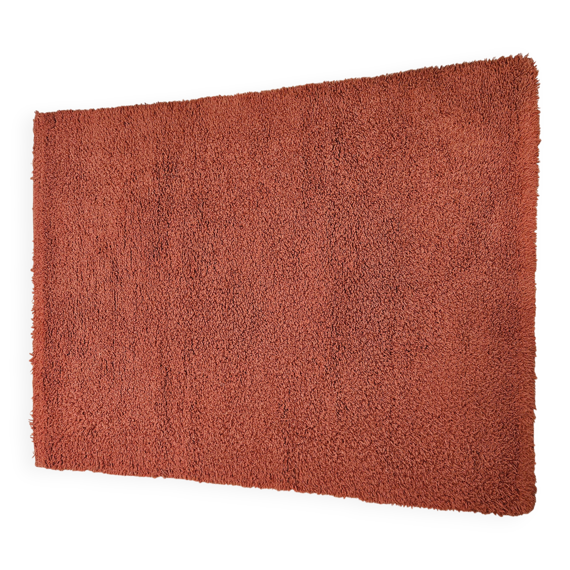 Vintage 70's Italian Red Wool Rug