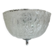 Vintage frosted ice glass ceiling lamp , 1970s