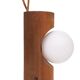 Temde Brutalist solid Pine Hang or Table lamp 1960s Swiss