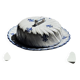 Ceramic cheese dome with lily flower decoration H7 D19