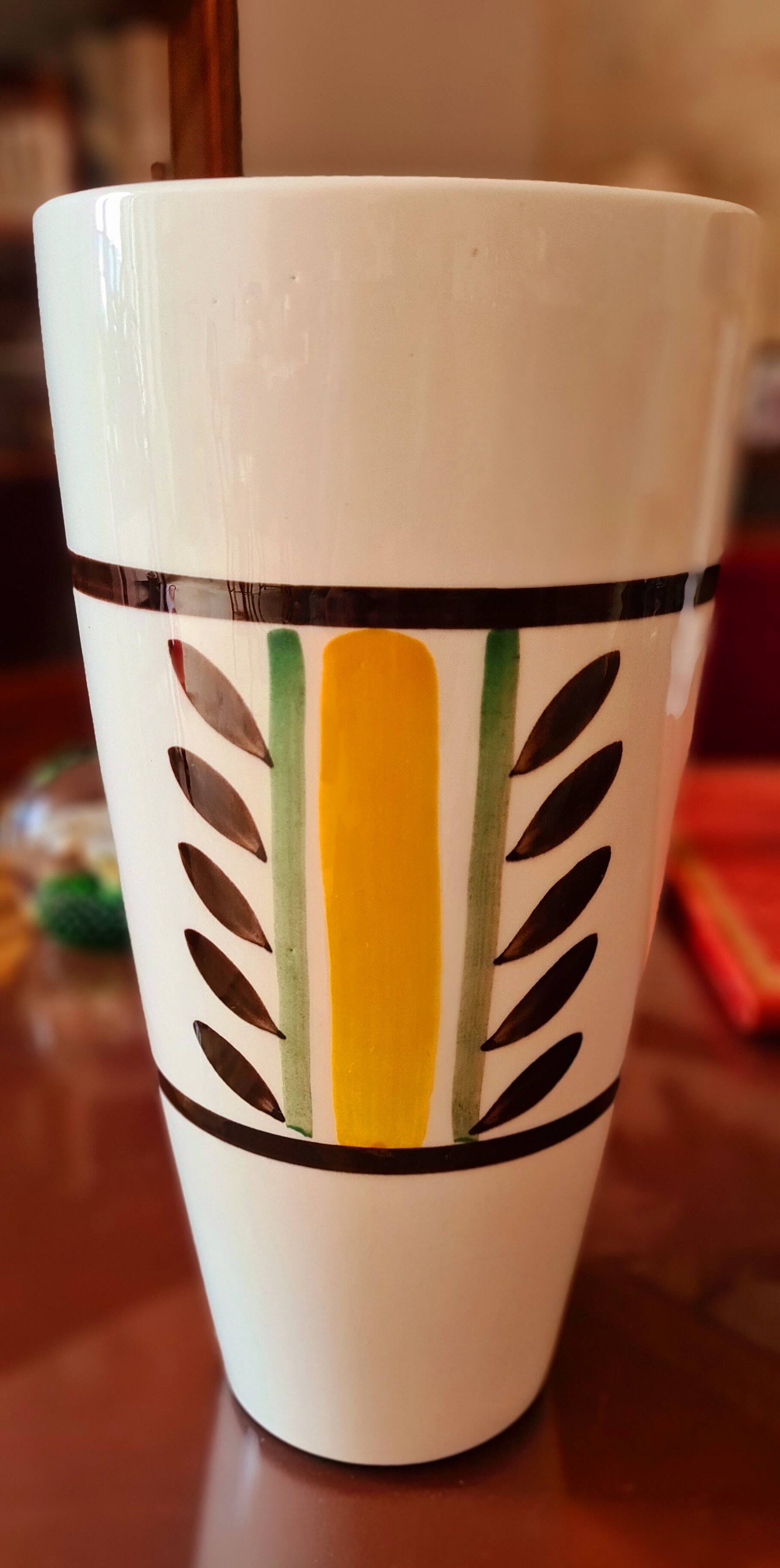 Gien earthenware vase