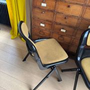 Black back chairs by G. Piretti & E. Ambas, Italy, 1980s