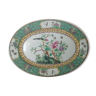 Plat ovale en porcelaine dure decor asiatique chine macao