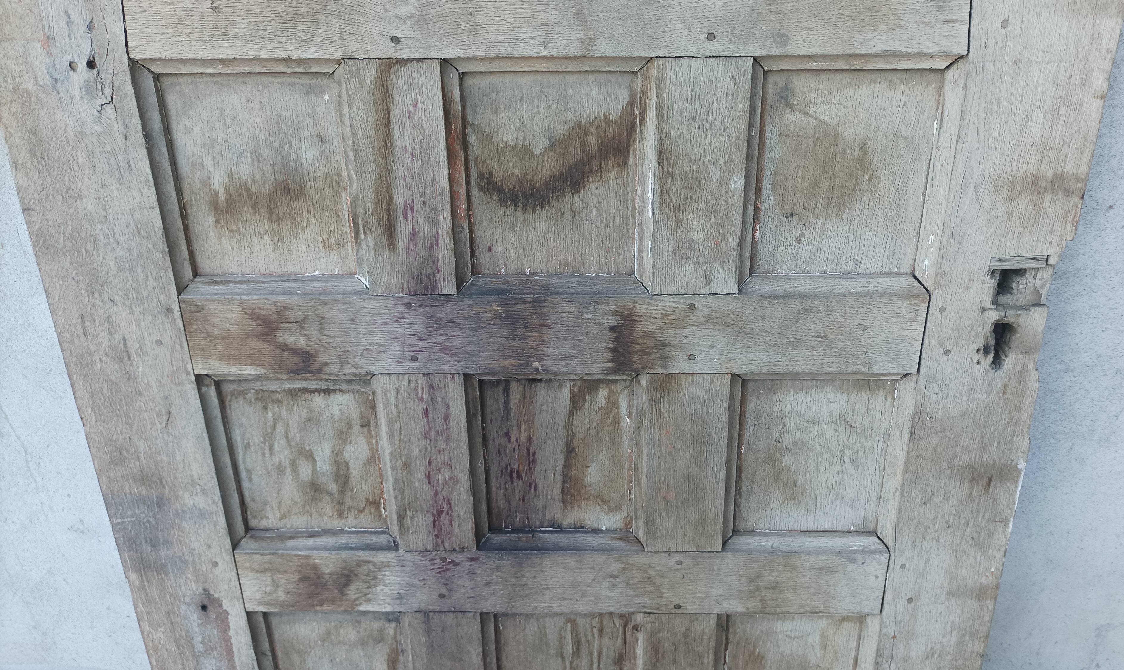 Antique low door decorative wall panel in solid oak