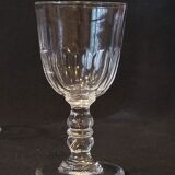 Lot 6 anciens verres a vin porto cristal, Baccarat Modèle Clermont Côtes Plates