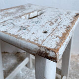White wooden workshop stool