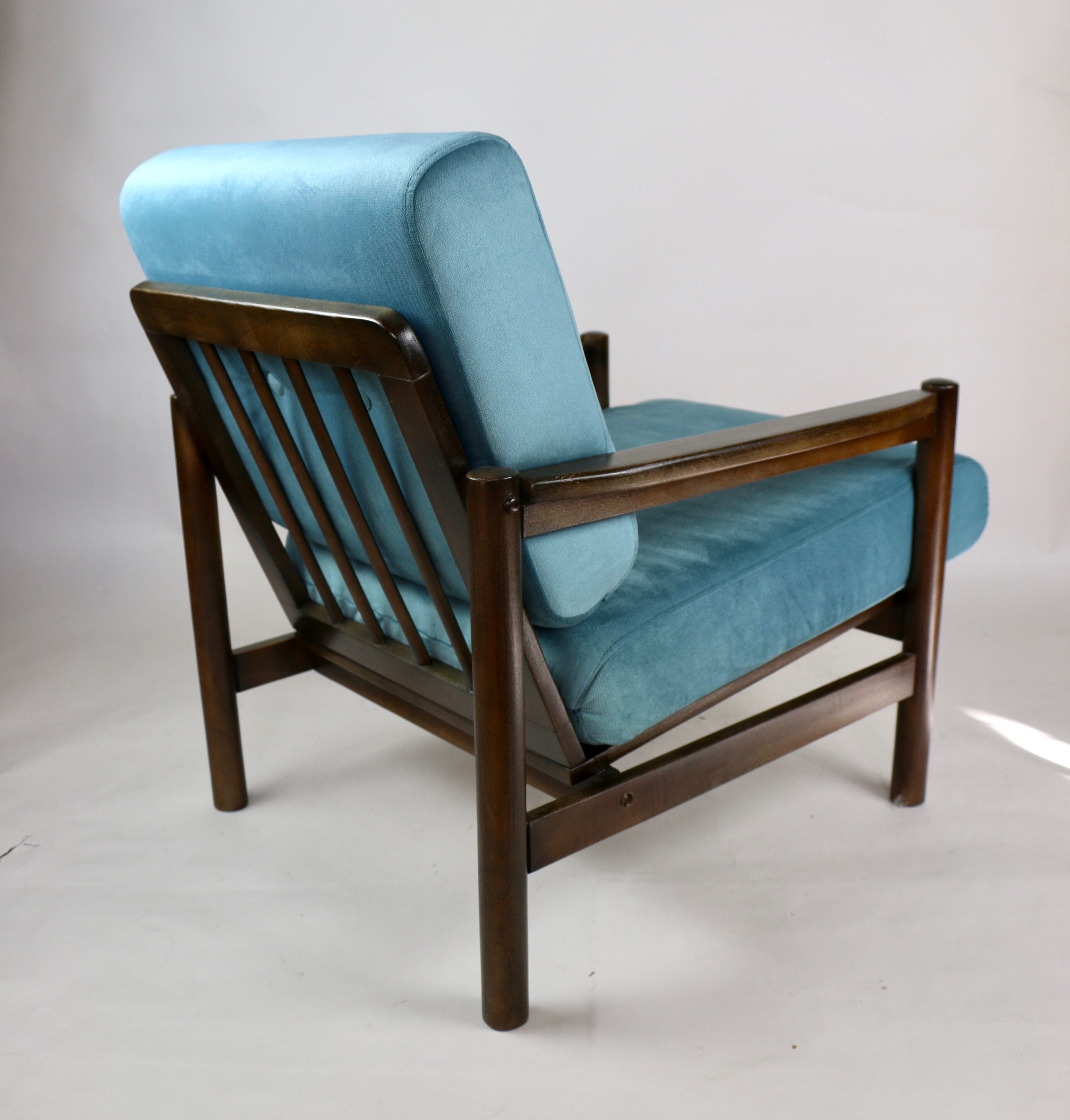 Vintage turquoise armchair, 1970s