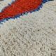 Decorated natural wool rug 250cm x 150cm