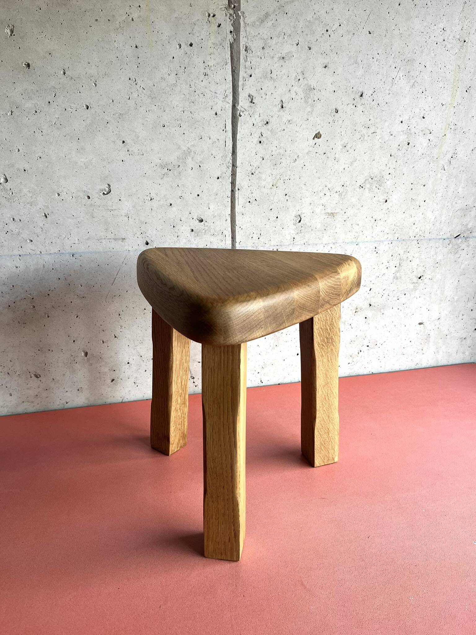 Vintage brutalist nesting tables in solid wood, design