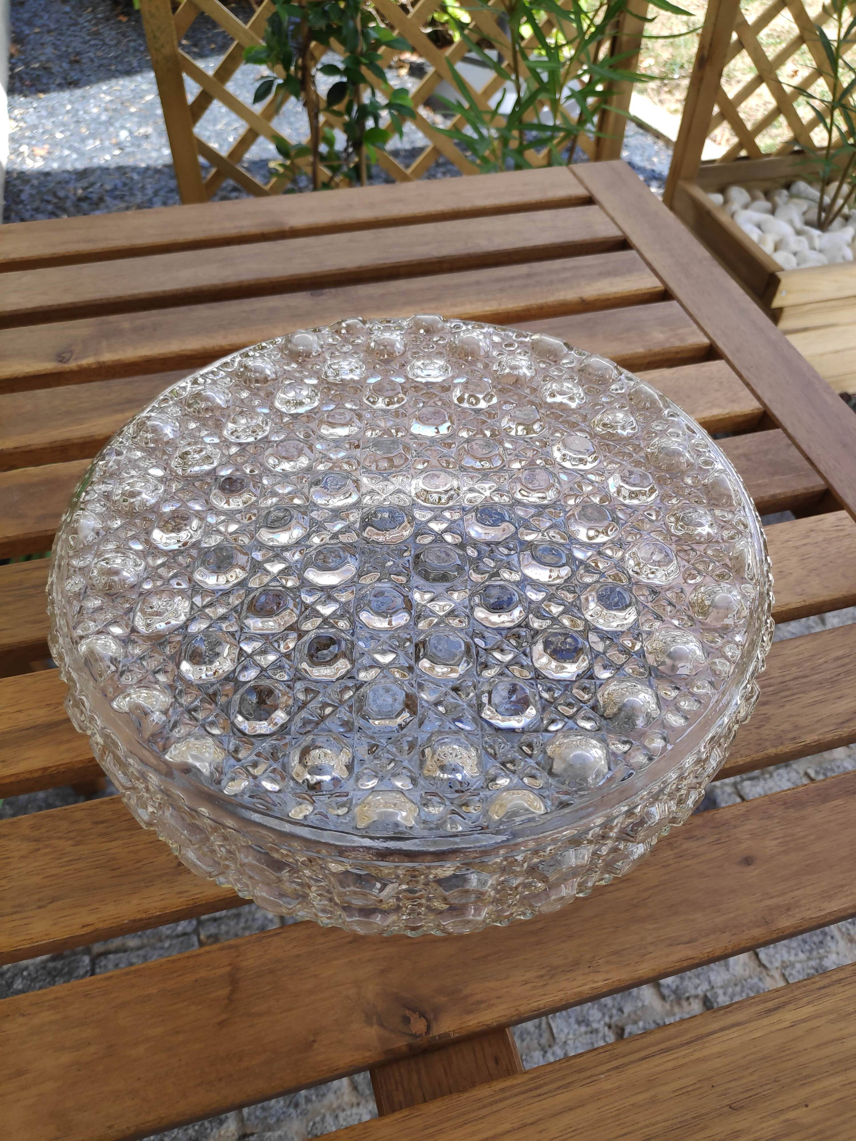Grand plafonnier rond 2 ampoules (L-0266)